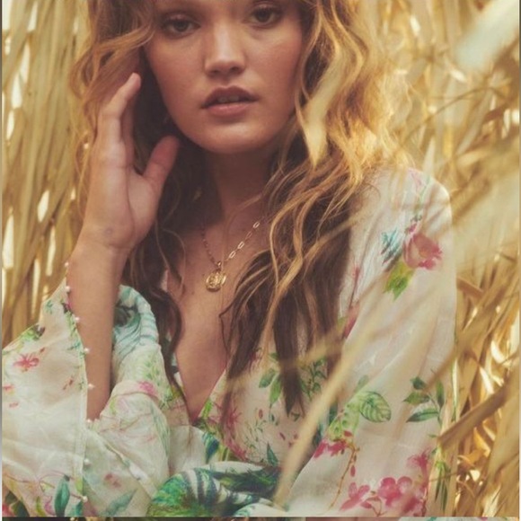 HEMANT & NANDITA 
Zaina Botanical Chiffon Mini Dress 🤩 NWT - Picture 7 of 10